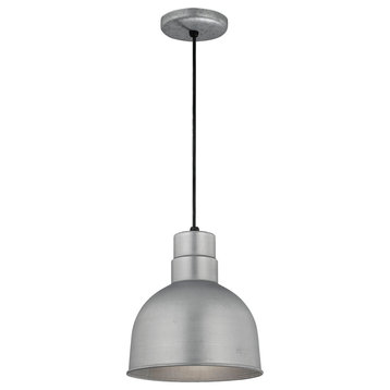R Series Collection  10" Corded RLM Pendant, Galvanized