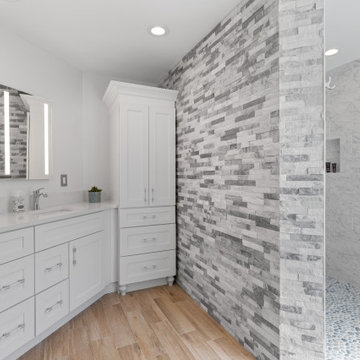 Open Wet Area Concept With Upscale Modern Bath in Fairfax VA