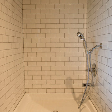 Elevated Dog Shower with subway tile