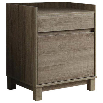 Atlin Designs Modern Wood Filing Cabinet with 2 Drawers in Gray