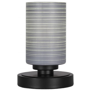 Luna 1-Light Table Lamp, Matte Black/Gray Matrix