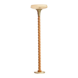 Carved Oak Floor Lamp or Torchiere Attributed to Russel Wright - Floor Lamps