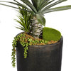 48" Tall Agave with Succlents Artificial Indoor/ Outdoor Faux Decor in Fiberston