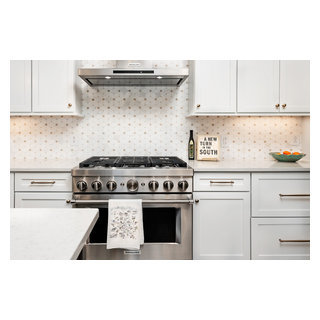Transitional White Kitchen Design Matthews, NC - Transitional - Kitchen ...