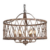 Circular Lantern in Antique Iron