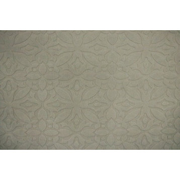 Sublime Embossed Velvet Morroccan Tile Upholstery Fabric, Feather