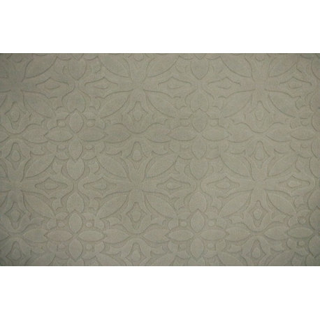 Sublime Embossed Velvet Morroccan Tile Upholstery Fabric, Feather