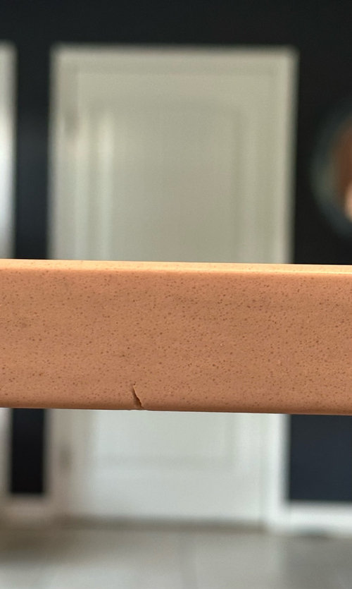Damaged Quartz Countertop Installed