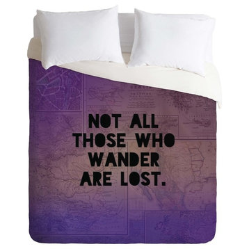 Deny Designs Leah Flores Those Who Wander Duvet Cover - Lightweight