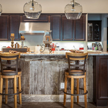 Kitchen Island - Reclaimed Corrugated and Wood Island - Myers Island