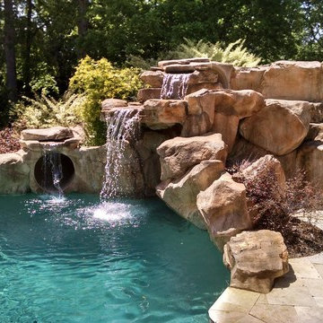 Backyard pool resort