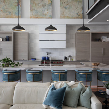 Milano - Fantasia + Bianco Lucido - Kitchen New Construction