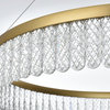 32" Adjustable LED chandelier, Satin Gold