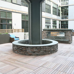 Custom See Through Fireplace - Outdoor Fireplaces