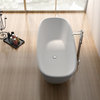 ADM Rectangular Freestanding Bathtub, Glossy White, 66.9"