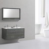 DeLusso 48" Double Sink Wall Mount Bathroom Vanity, Ocean Gray, Ocean Gray