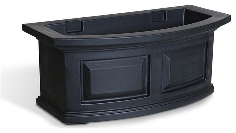 Mayne Nantucket 2ft Traditional Plastic Window Box in Black ...