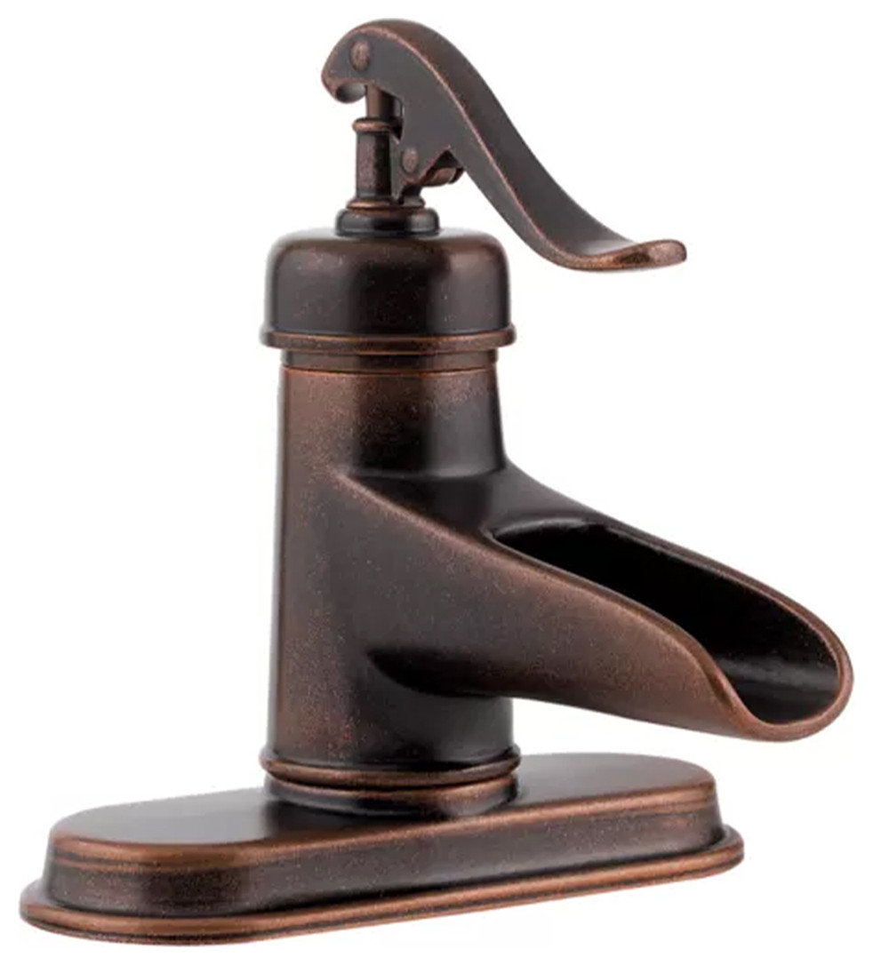 Seville Aged Copper 20" Oval Drop-In Bath Sink with Ashfield Faucet Kit