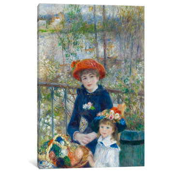 "Two Sisters (On the Terrace) 1881" by Pierre-Auguste Renoir, 26x18x1.5"