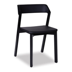 Merano Black Stained Beechwood Dining Chair with Black Pad by Alex Gufler for TO - Dining Chairs