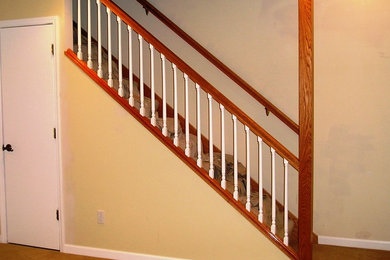 This is an example of a mid-sized staircase in Minneapolis.