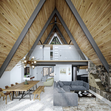 Modern A-Frame Mountain Lodge