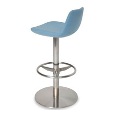 sohoConcept - 24" Stylish Swivel Counter Stool, Sky Blue PPM - Bar Stools and Counter Stools