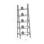 5-Shelf Ladder Bookcase, Natural