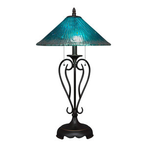 dark teal table lamp