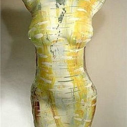 Chiffon Glass Torso Sculpture - Sculptures