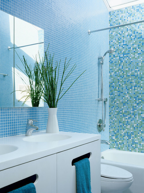 Blue And Cream Bathroom Houzz