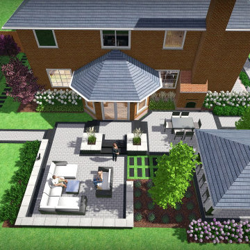 Vaughan Backyard Outdoor Kitchen Pavillion
