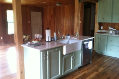 Green Kitchen with Silestone Countertop