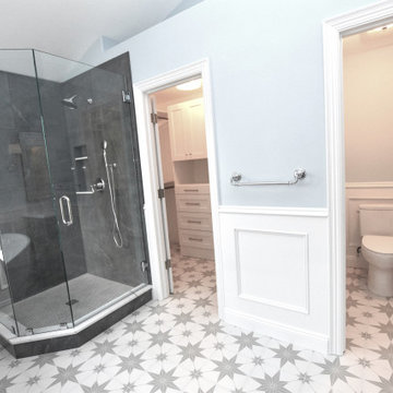 Chris and Betsy Wilson Master Bedroom Ensuite Before and After.