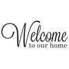 Decal Vinyl Wall Sticker Welcome To Our Home Quote, Black