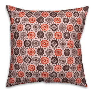 16x16 2pk Square Sunbrella Corded Indoor Outdoor Throw Pillows Coral