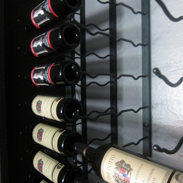 Metal Custom Wine Racks Dallas TX in a Black Stain Finish - a Striking Wine Stor