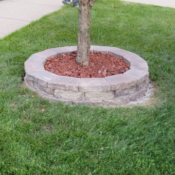 Brick ring around tree in Merrillville Indiana
