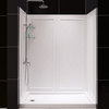 DreamLine DL-6118R-04CL Infinity-Z Shower Door, Base & Backwalls