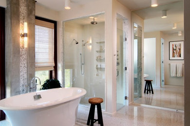 This is an example of a contemporary bathroom in Albuquerque.