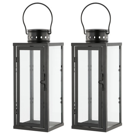 Safavieh Lorient Outdoor Lantern Set of 2 Black