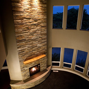 Gold Platinum Quartzite Fireplace