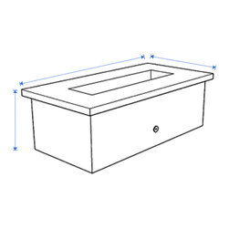 Rectangular Fire Pit Covers 26" W X 22" D X 21" H (White) - Fire Pit Accessories