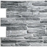 Dundee Deco - Dark Grey Slate 3D Wall Panels, Set of 5, Covers 28.1 Sq Ft - Dundee Deco's 3D Falkirk Retro are lightweight 3D wall panels that work together through an automatic pattern repeat to create large-scale dimensional walls of any size and shape. Dundee Deco brings a flowing, soothing texture with a touch of luxury. Wall panels work in multiples to create a continuous, uninterrupted dimensional sculptural wall. You can cover an existing wall with wall tiles or disguise wallpaper or paneled wall. These modern wall tiles create a sculptural and continuous dimensional surface to any room setting through patterning. Dundee Deco tile creates a modern seamless pattern on a feature wall or art piece.