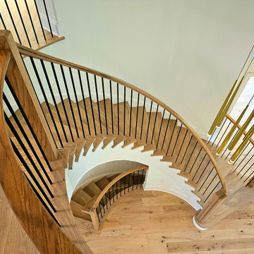 Project #110 | Beautiful Curved Staircase with Circular Balcony