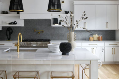 Minimalist kitchen photo in Charlotte