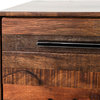 54" Dolcelino Dresser Oak Iron Driftwood Black And Silver Metal Artisan Made