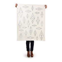 Indian Summer :: Silver and White on Cream - Wallpaper