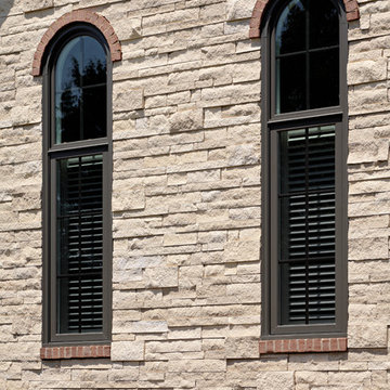 Briarwood Brick & ARRIS-stack Thin Stone Home - South Carolina