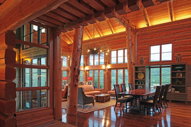 Mountain style dining room photo in Minneapolis